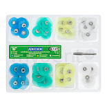 Набор шлифовальный(1.021) ,диски с метал.втулкой 48шт,полоски 75 шт,дискодержатель1 шт."ТОР ВМ"(БЕЗ)