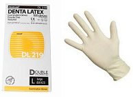 Перчатки MANUAL DL 219, размер XL (9), 2 хлор., смотровые, ЛАТЕКСНЫЕ