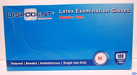 Перчатки S(6-7) текстур.,латексные, 2 хлор.,без талька, 100 шт. DISPODENT Перчатки S(6-7) текстур.,латексные, 2 хлор.,без талька, 100 шт. DISPODENT