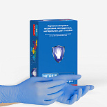 Перчатки XL(9-10) НИТРИЛОВЫЕ смотровые неопудренные текстур.,ГОЛУБЫЕ, 200шт. Safe&Care Ч/З